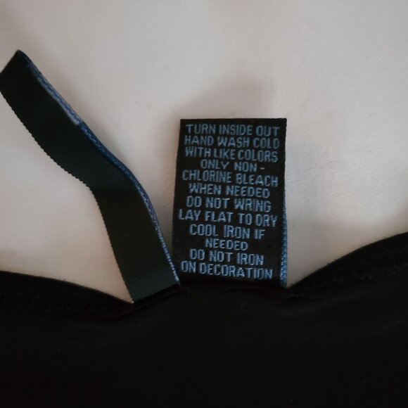 Saint Tropez West Women's Solid Black Beaded Short Sleeve Blouse Size Medium - Picture 8 of 12